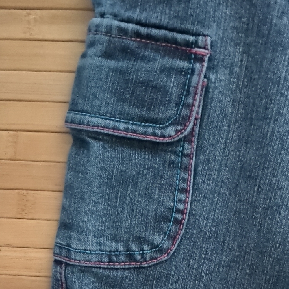 Vintage Girls MiskitsDenim Jean Cartoon Long Jean Shorts by Han L Lee, Size 12 - Picture 4 of 8